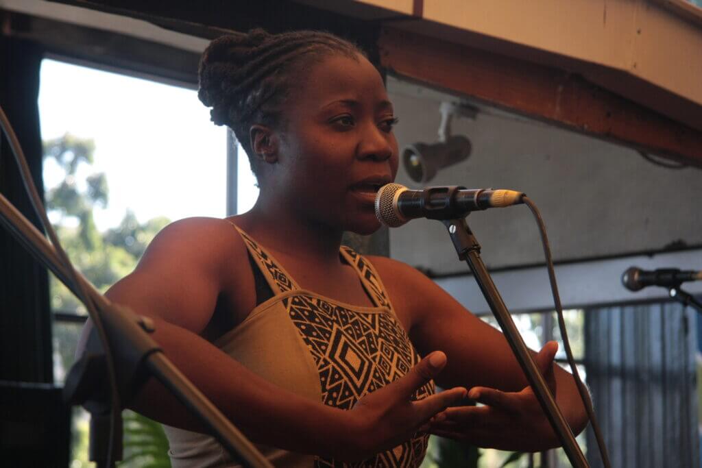 Batsirai Chigama Peforming at Book Cafe, Harare